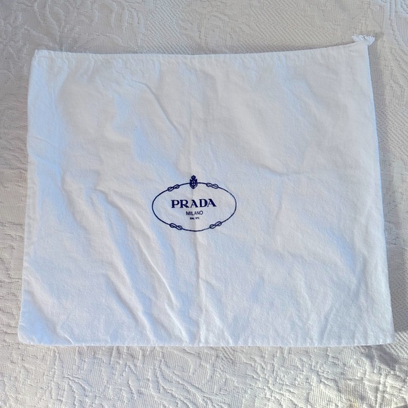 Prada Handbags - Prada White Drawstring Dust Bag